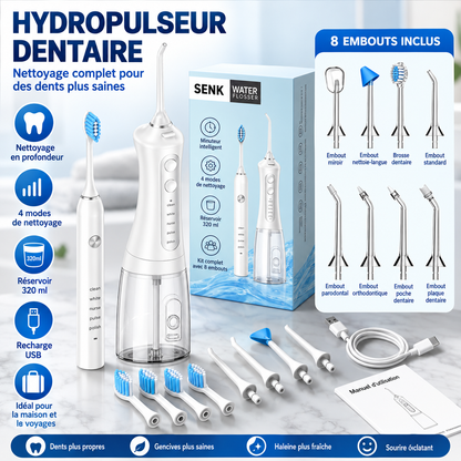 Hydropulseur Dentaire Électrique – Nettoyage Complet & Soin des Dents