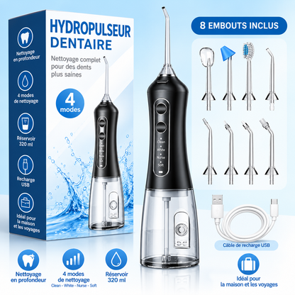 Hydropulseur Dentaire Électrique – Nettoyage Complet & Soin des Dents